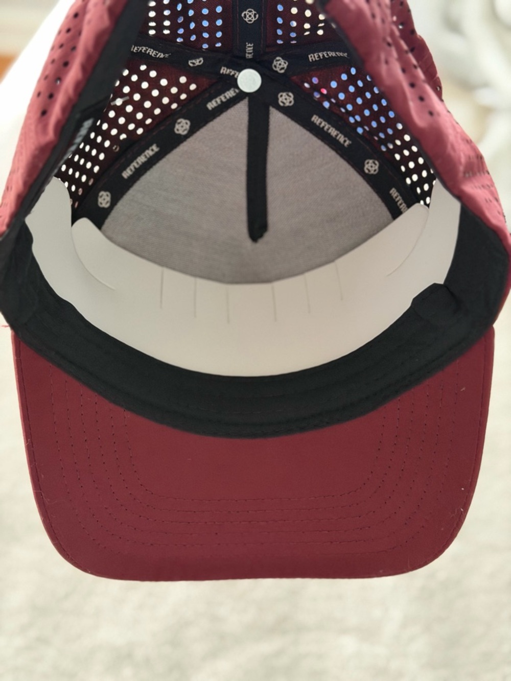 Men's Maroon Performance Baseball Cap - Picture 6 of 6